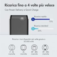 imoshion Powerbank - 20.000 mAh - Quick Charge e Power Delivery - Nero