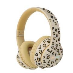 imoshion Special Edition - Cuffie wireless per bambini LED Light - Limitatore di Decibel - con cavo AUX - Leopardo