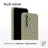 Accezz Cover Posteriore in Silicone Liquido Samsung Galaxy A37 (5G) - Cooper Green
