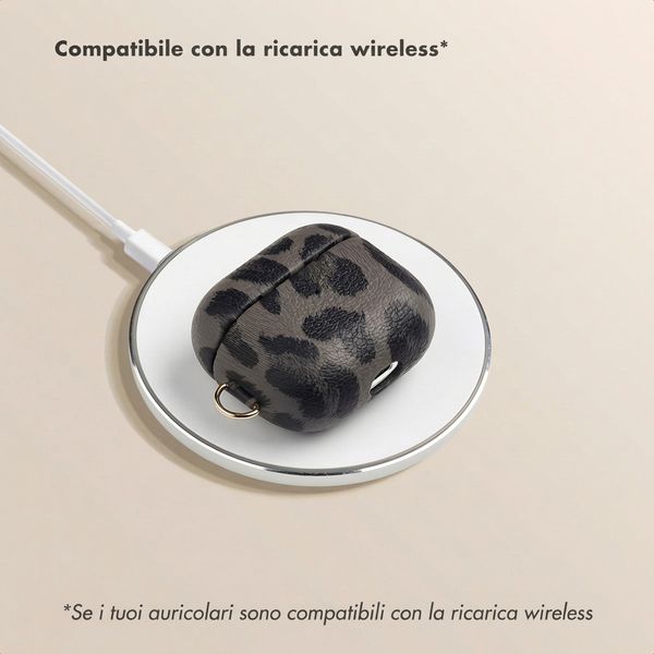 Selencia Cover Sabi stampa pantera  Apple Airpods 3 - Midnight Black