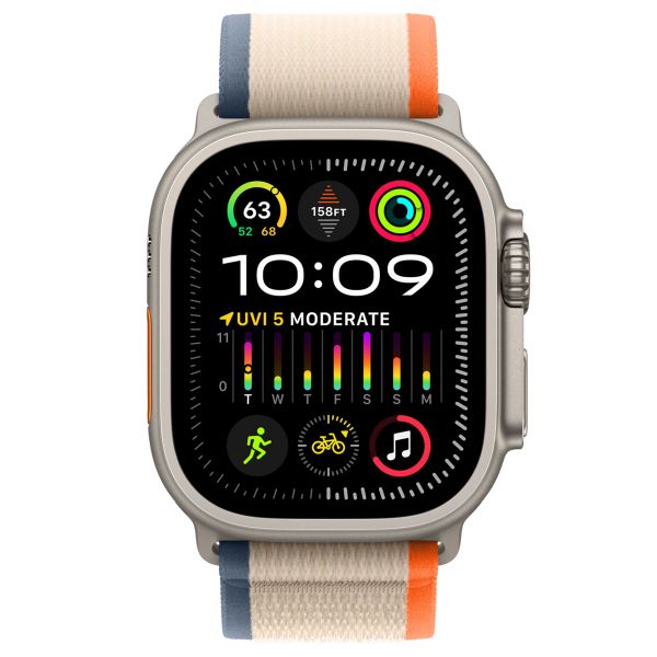Apple Cinturino Trail Loop Apple Watch | 44/45/46/49 mm - Taglia M/L - Orange & Beige
