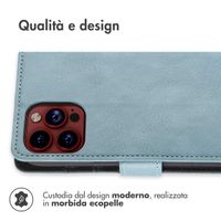 imoshion Cover a libro di Lusso Apple iPhone 15 Pro Max - Azzurro