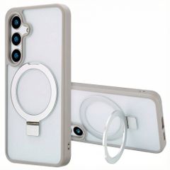 Accezz Cover con anello e supporto con MagSafe Samsung Galaxy S24 - Grigio