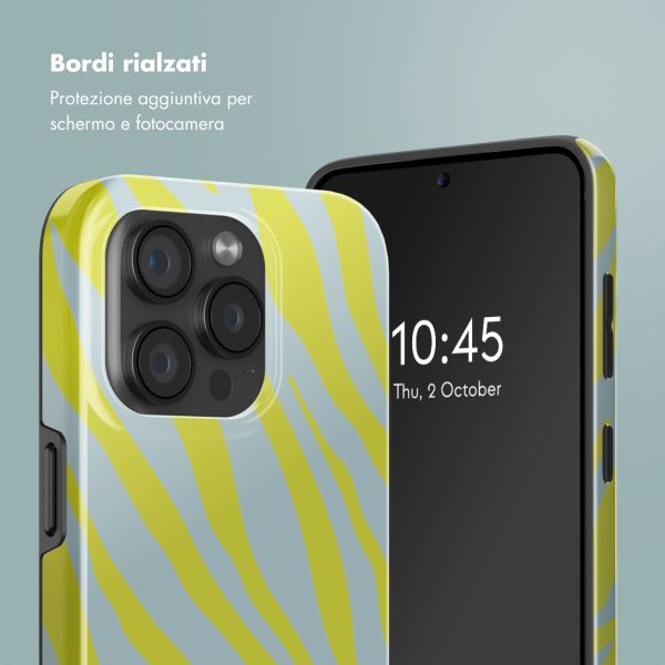 Selencia Cover posteriore Vivid con MagSafe Apple iPhone 15 Pro - Zebra Winter Sky Titanium Yellow