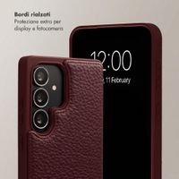 Selencia Cover per telefono Nova con cordino e portacarte Samsung Galaxy S25 Ultra - Bold Burgundy