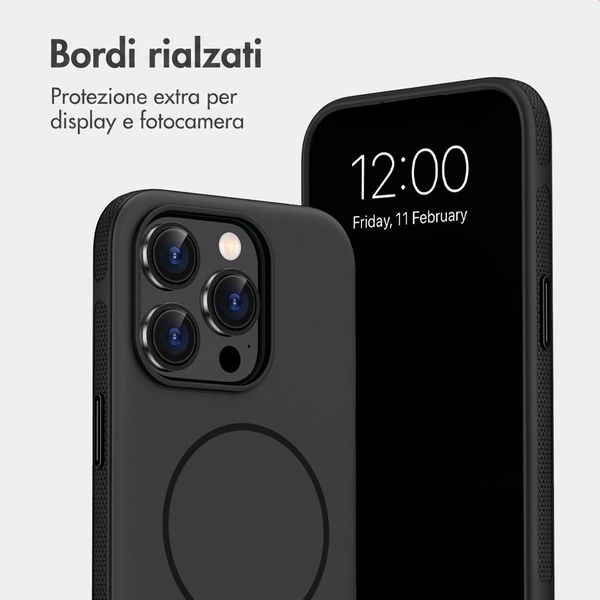 imoshion Cover posteriore Color con Thin MagSafe Ring Apple iPhone 15 Pro - Nero
