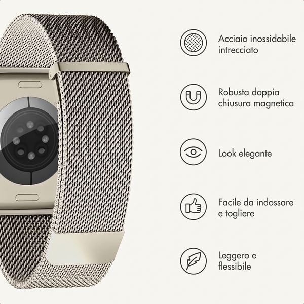 imoshion Cinturino milanese magnetico Apple Watch | 38/40/41/42 mm - Starlight