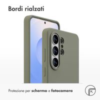 Accezz Cover in silicone liquido con MagSafe Samsung Galaxy S26 Ultra - Cooper Green