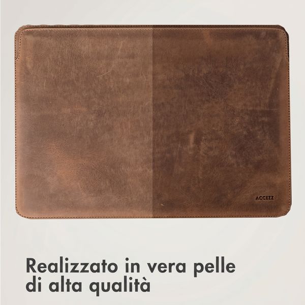 Accezz Cover in pelle per Apple MacBook 16 pollici - Laptopsleeve - Cognac