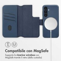 Accezz Cover in pelle 2 in 1 con MagSafe Samsung Galaxy S24 - Nightfall Blue