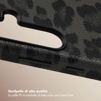 Selencia Cover Sabi Stampa pantera con MagSafe Samsung Galaxy S25 - Midnight Black
