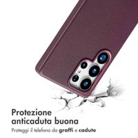 Accezz Cover in Pelle con MagSafe Samsung Galaxy S25 Ultra - Heath Purple