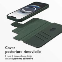 Accezz Cover in pelle 2 in 1 con MagSafe Apple iPhone 17e / 16e - Cedar Green