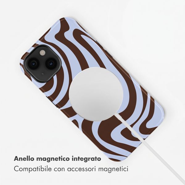 Selencia Cover posteriore Vivid con MagSafe Apple iPhone 14 - Dream Swirl Chocolate