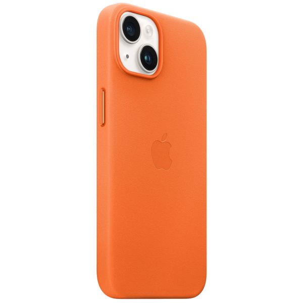 Apple Cover Posteriore in Pelle con MagSafe Apple iPhone 14 - Orange