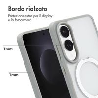 Accezz Cover con anello e supporto con MagSafe Samsung Galaxy S25 Edge - Grigio