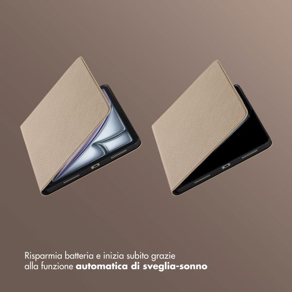 Selencia Cover Riva Apple iPad Air 11 pollici (2026) M4 / (2025) M3 / (2024) M2 / Air 5 (2022) / Air 4 (2020) - Beige