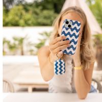 Selencia Cover posteriore Vivid con MagSafe Apple iPhone 15 - Wave Vibes Classic Blue