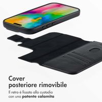 Accezz Cover in pelle 2 in 1 con MagSafe Apple iPhone 16 Pro Max - Onyx Black