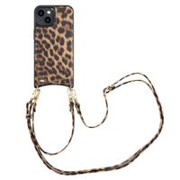 Selencia Cover per telefono Nova con cordino e portacarte Apple iPhone 14 - Leopard