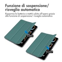 imoshion Cover a libro Trifold Apple iPad Pro 11 (2025) M5 / (2024) M4 - Verde scuro