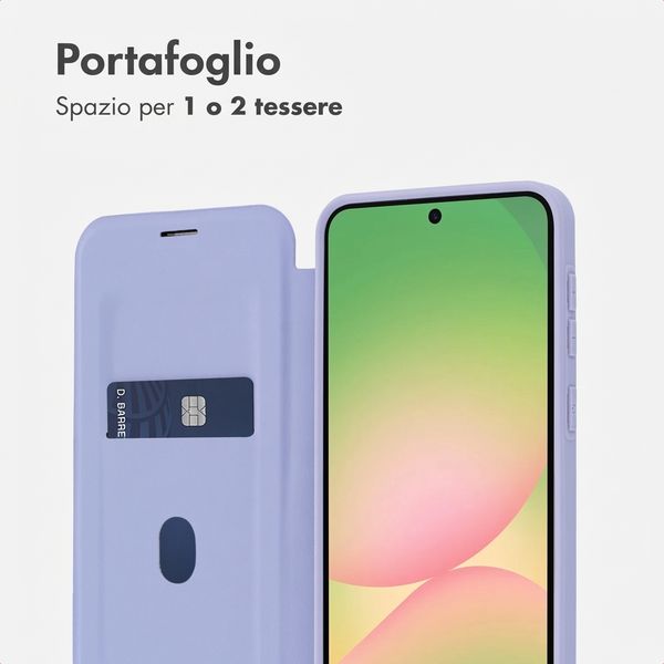 imoshion Bookcase trasparente con MagSafe Samsung Galaxy A57 (5G) - Lilla