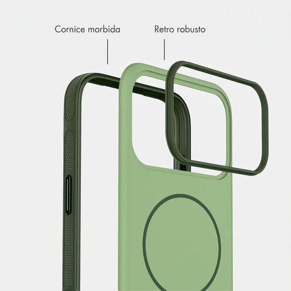 imoshion Cover posteriore Color con Thin MagSafe Ring Apple iPhone 18 Pro Max / 17 Pro Max - Verde scuro