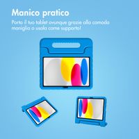 imoshion Cover Posteriore Kidsproof con Maniglia Apple iPad 11 (2025) 11 pollici A16 / iPad 10 (2022) 10.9 pollici - Blu