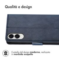 imoshion Cover a libro di Lusso Samsung Galaxy S25 Edge - Blu scuro