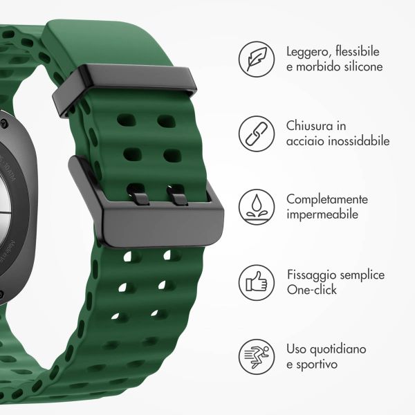imoshion Cinturino Ocean in silicone Samsung Galaxy Watch Ultra (2024/2025) - Verde scuro