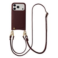 Selencia Cover per telefono Nova con cordino e portacarte Apple iPhone 17 Pro - Bold Burgundy