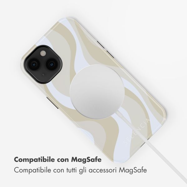Selencia Cover posteriore Vivid con MagSafe Apple iPhone 14 - Desert Waves Beige