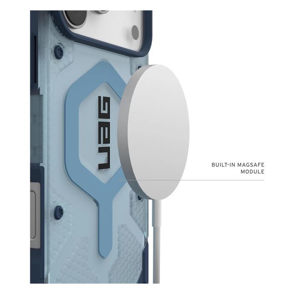 UAG Cover Pathfinder Clear con MagSafe e Lanyard Apple iPhone 17 Pro Max - Clear / Blue Lanyard