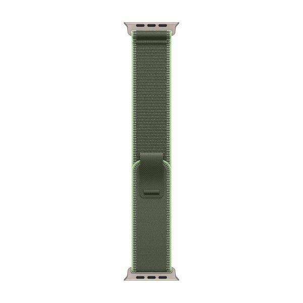 Apple Cinturino Trail Loop Apple Watch | 44/45/46/49 mm - Taglia M/L - Neon / Green Natural Titanium
