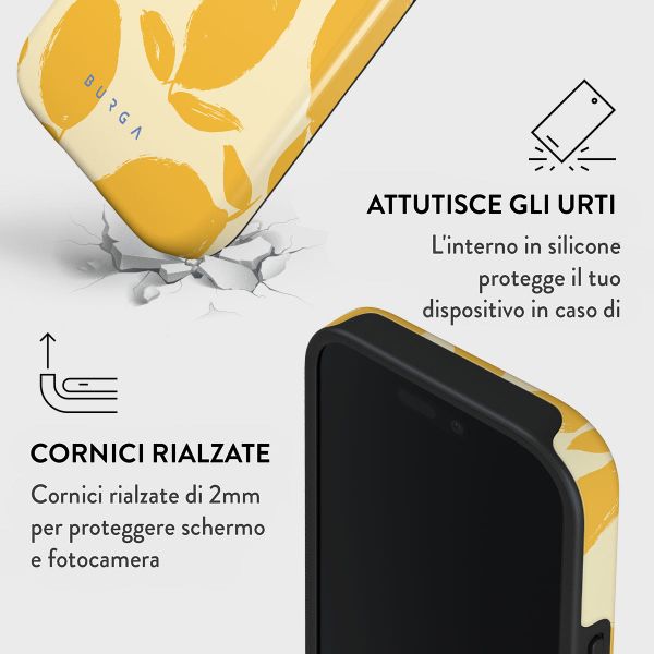 Burga Cover Posteriore Resistente Apple iPhone 16 - Lemon Tart