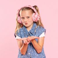 imoshion Cuffie wireless per bambini con LED Light - Limitatore di decibel - Con cavo AUX - Cuoricini