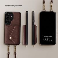 Selencia Cover per telefono Sera con cordino e portacarte a busta Samsung Galaxy S26 Ultra - Chocolate Brown