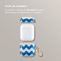 Selencia Cover Vivid  Apple Airpods 1 / 2 - Wave Vibes Classic Blue