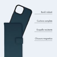 imoshion Cover a libro di lusso 2-in-1 rimovibile Apple iPhone 15 - Blu