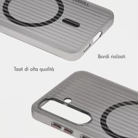 Accezz Cover Lite con MagSafe | Fluted | Samsung Galaxy S25 - Nero