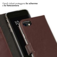 Selencia Cover a libro in vera pelle Apple iPhone SE (2022 / 2020) / 8 / 7 / 6(s) - Marrone