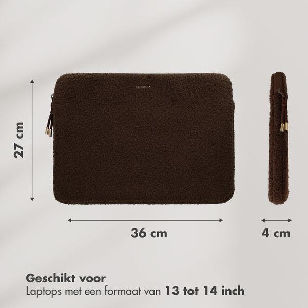 Selencia Cover laptop teddy 13-14 pollici - Choco Brown