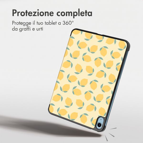 imoshion Cover Trifold Design Apple iPad 11 (2025) 11 pollici A16 / iPad 10 (2022) 10.9 pollici - Citrus Dream