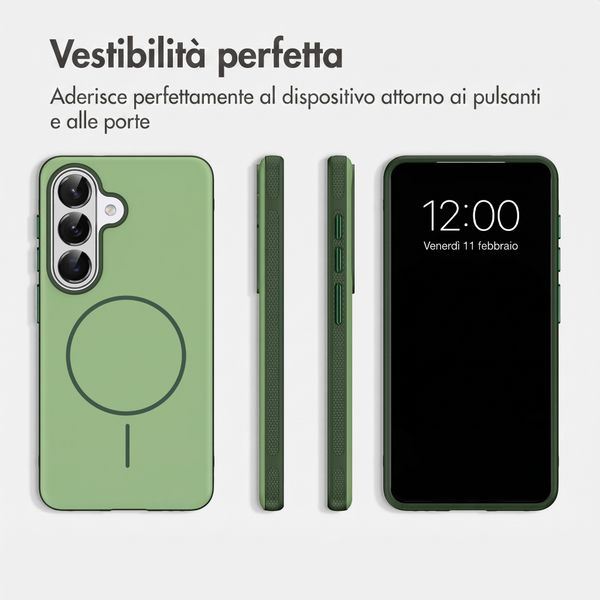 imoshion Cover posteriore Color con Thin MagSafe Ring Samsung Galaxy S26 - Verde scuro