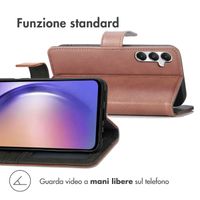 imoshion Cover a libro di Lusso Samsung Galaxy A55 - Marrone