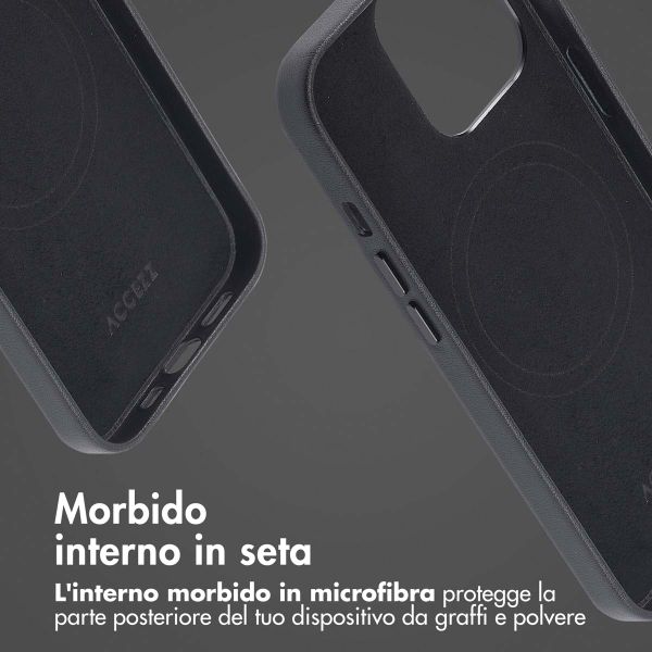 Accezz Cover in Pelle con MagSafe Apple iPhone 13 Pro - Onyx Black