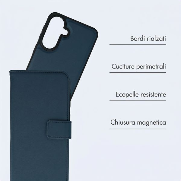imoshion Cover a libro di lusso 2-in-1 rimovibile Samsung Galaxy A37 (5G) - Blu