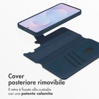Accezz Cover in pelle 2 in 1 con MagSafe Samsung Galaxy S26 Plus - Nightfall Blue
