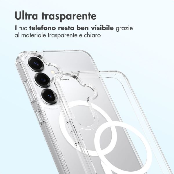 Accezz Cover posteriore Xtreme Impact con MagSafe Samsung Galaxy S25 Plus - Trasparente