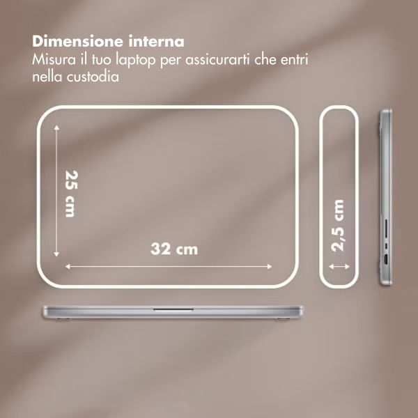 Selencia Cover Puffy per laptop 13-14 pollici - Laptopsleeve - Mocha Brown